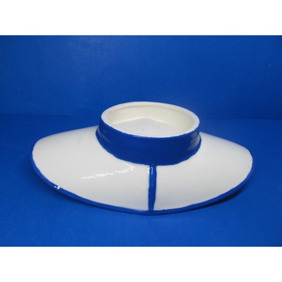 Bird Of Paradise Hand Painted Small 10 1/8" Centerpiece Or Fruit Stand Unmarked - Picture 9 of 12